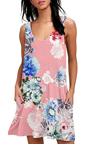 BISHUIGE Women Summer Casual T Shirt Dresses Beach Cover up Plain Tank Dress at Amazon Womenâs Clothing store: