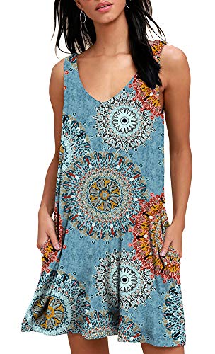 BISHUIGE Women Summer Casual T Shirt Dresses Beach Cover up Plain Tank Dress at Amazon Womenâs Clothing store: